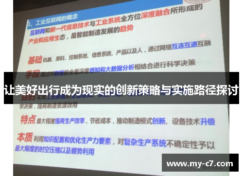 让美好出行成为现实的创新策略与实施路径探讨 让美好出行成为现实的创新策略与实施路径探讨